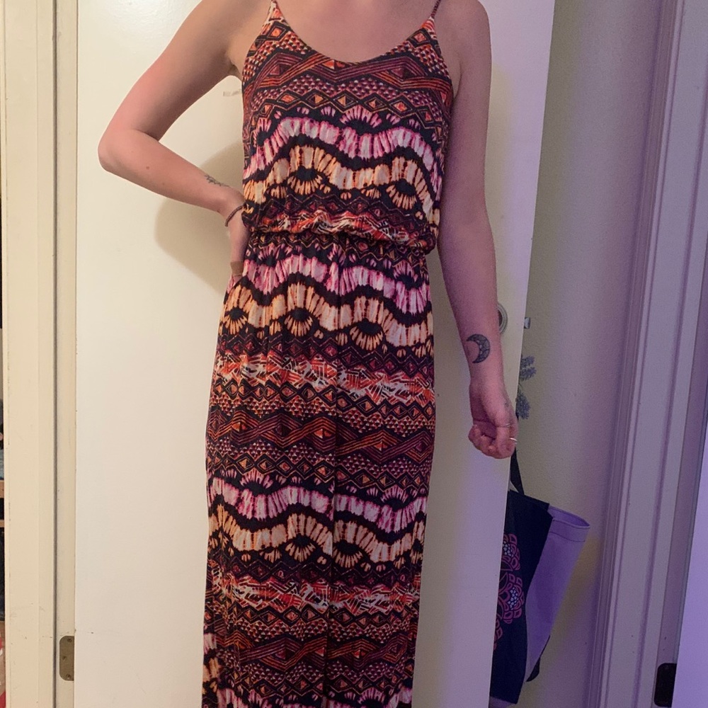 Tie dye maxi dress